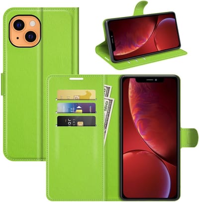 Coverup Hoesje - Geschikt voor iPhone 13 Hoesje - Coverup Book Case - Groen