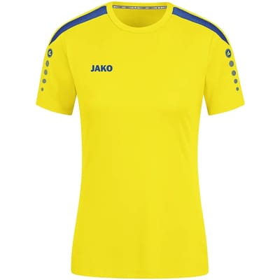Jako Power Shirt Korte Mouw Dames - Royal / Geel | Maat: 34