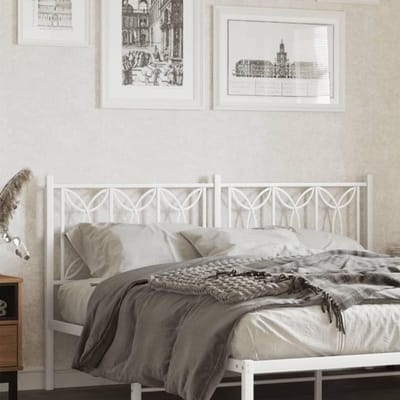 Hoofdeinde Metaal - Bed Rugleuning - Slaapkamer Decoratie - Stabiel Duurzaam Frame - 150 cm - Wit
