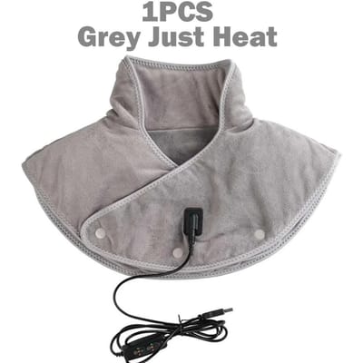 3-Niveaus Elektrisch Verwarmde Massagestola Constante Temperatuur Rugpijn Welzijnsinstrument Multifunctioneel Winter Warmer Deksel Huishouden Kantoor gray
