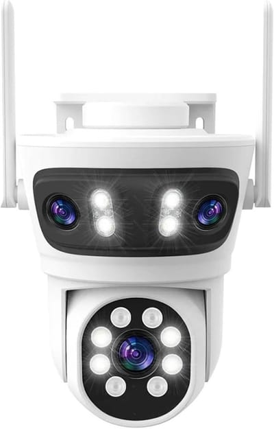 Beveiligingscamera - CCTV Camera - Huis Beveiligen - Tri-Lens - 10x10x10 mm - Wit