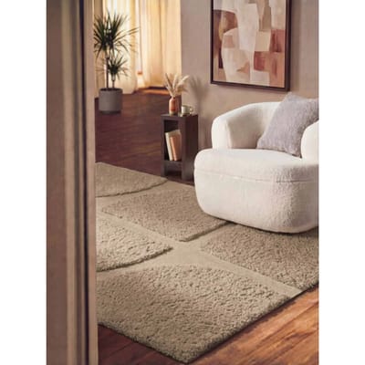 Ted Baker Lambeth hoogpolig vloerkleed Jasper Beige - 80 x 150 cm - (XS)