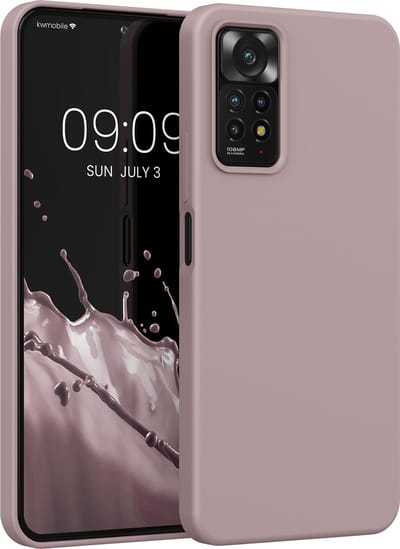 kwmobile telefoonhoesje geschikt voor Xiaomi Redmi Note 11 Pro / Note 11 Pro (5G) / Note 12 Pro (4G) - Hoesje met siliconen coating - Smartphone case in licht oudroze