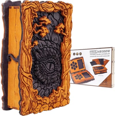 DIY vintage stijl houten draak boekenkast - boekvormige opbergdoos kit - gemaakt in de EU