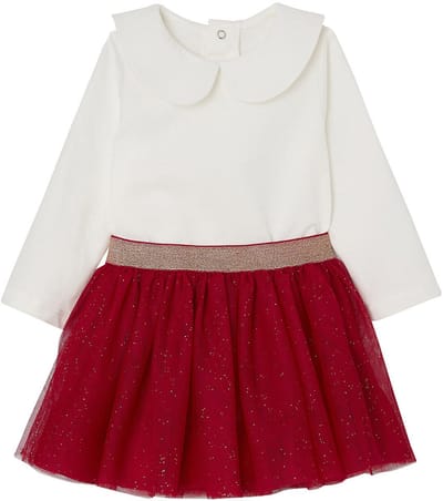 Vertbaudet Babyset voor babymeisjes, t-shirt, rok, heupband, kerstcadeauset