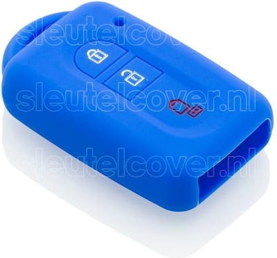 Autosleutel Hoesje geschikt voor Nissan - SleutelCover - Silicone Autosleutel Cover - Sleutelhoesje Blauw