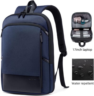 CarryQuest® - Mannen Zakelijke Waterdichte 15.6" Laptop Rugzak - Slimme Opbergruimte + Ergonomisch Comfort - Schoudertassen - Blauw