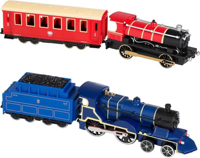Trein Speelgoed - Stoomlocomotief - Kinderspel - Inclusief Batterijen - 25 cm - Zwart