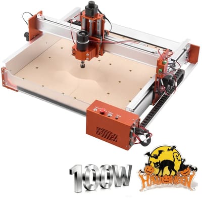 CNC Freesmachine & Router - 3-assige Graveermachine - 100W Spindel - Werkgebied 400 x 400 x 95 mm - Lineaire Rails - Aluminium Frame - Graveren & Snijden Hout/Acryl