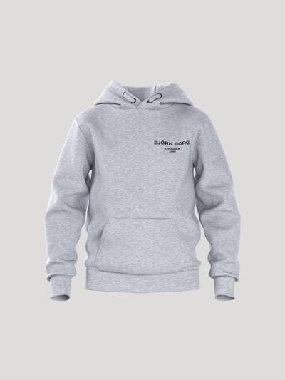 Björn Borg Essential 1 Hoodie Kinderen Trui Met Capuchon Jongens - Lichtgrijs 25 - Maat 134/140