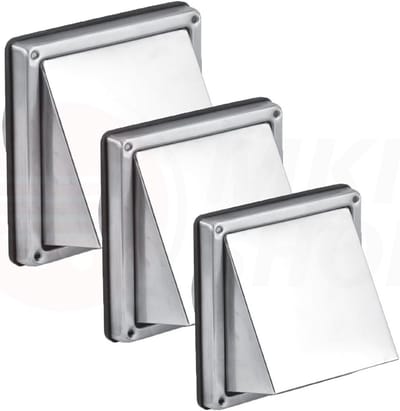 Ventilatierooster Buiten - Afzuigkap Rooster - Afvoerlucht Ventileren - Zuurbestendig RVS - 125 mm - Geborsteld