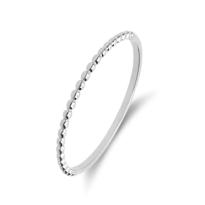 Lucardi Dames 14 karaat witgouden ring bolletjes - Ring - 14 Karaat Goud - Zilver - 16.50 / 52 mm