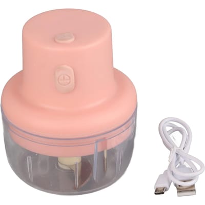 Draadloze Oplaadbare Knoflookhakker USB-voeding Draagbare Elektrische Mini Knoflookpers voor Keuken L(for 6.5-9kg) beige