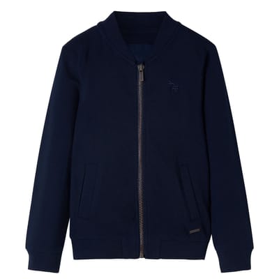 vidaXL Kindervest met rits 116 marineblauw