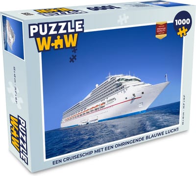 Puzzel Een Cruiseschip met een omringende blauwe lucht - Legpuzzel - Puzzel 1000 stukjes volwassenen