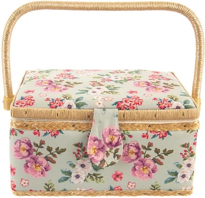 Naaidoos Bloemen 29x20x13 cm - Naaibox - Naaigaren Opbergbox - Opbergdoos - Organizer Naai Spullen