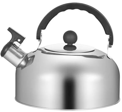 Peysaitr - RVS Teapot - Teapots voor Stove - 1.2L Waterkoker - Geschikt voor gasfornuis en inductie - Veilig handvat - Zilver - 1 stuk