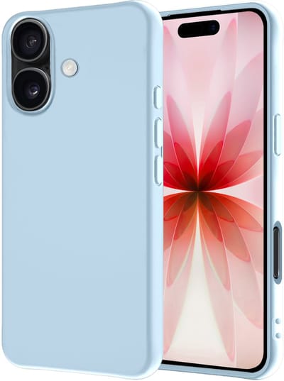 Hoesje - Geschikt voor Apple iPhone 17 - Sterk & Shockproof - Hoes Cover - Siliconen Case - Lichtblauw