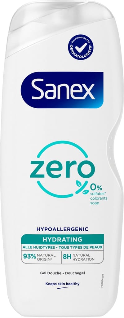 Sanex Douchegel - 600ml - zero - hypoallergenic hydrating