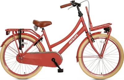 Antilope Mini Cargo Transport 24 Inch Meisjesfiets Koraalrood
