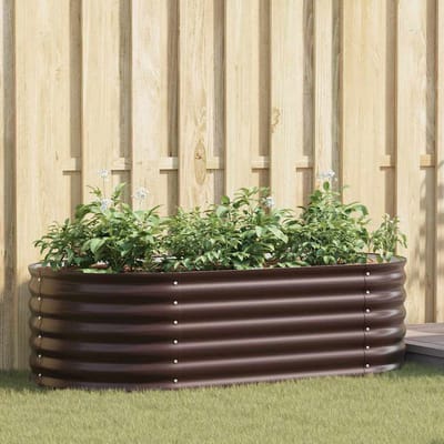 vidaXL - Verhoogd - bed - Bruin - 160 - x - 80 - x - 44 - cm - Staal