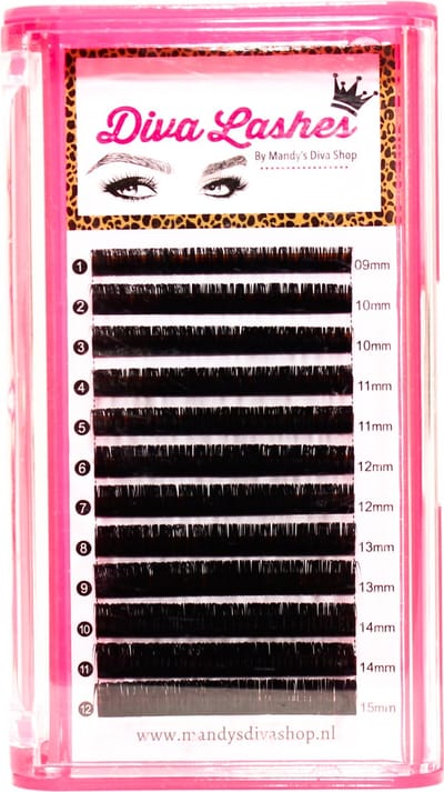 diva lashes wimperextensions C krul  0,07 14 MM