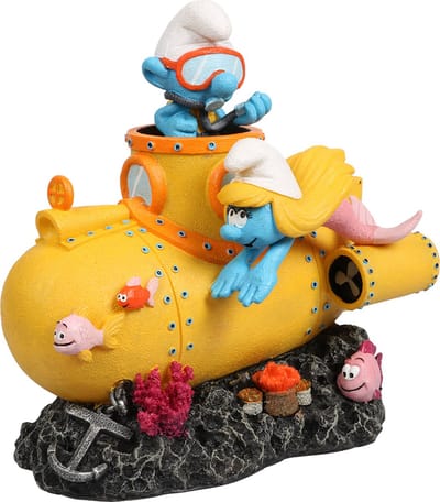 Aqua della smurfen onderwater duikboot 15,8x10,8x16cm meerkleurig