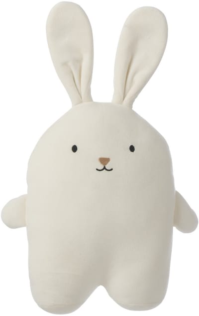 J-Line decoratie Konijn - polyester - wit - small