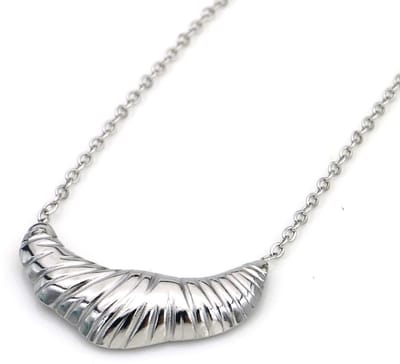 Ketting – RVS – croissant – 40-45 cm - Zilverkleurig