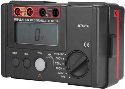 Digitale Isolatietester en Aardweerstandsmeter met Spanningsmeting