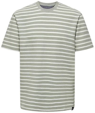 Only & Sons Kian Reg Seersucker T-shirt Met Korte Mouwen Groen 2XL Man