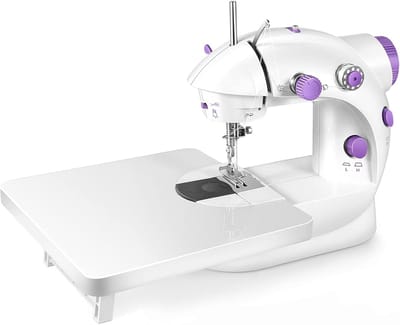 Mini Naaimachine - Elektrisch Naaien - Kleding Repareren - Dubbele Draad Systeem - 255B x 215H cm - Blauw