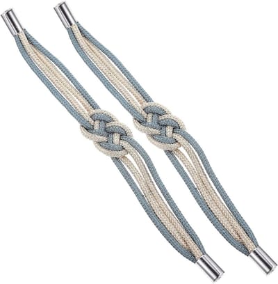Gordijnfixatie Gespen - Gordijnbanden Touwen - Raambekleding Decoratie - Magnetische Sluiting - 2 stuks - Beige