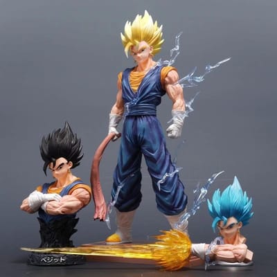Dragon Ball Vegetto Figurine Remplacer les Bras Vegetto Bleu Super Saiyan 4 Figurine d'Action Gk Statue Modèle de Collection Jouets Cadeaux blue