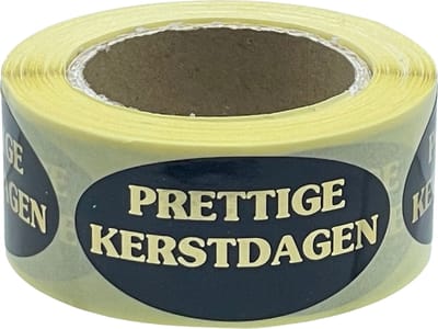 Kerst sticker - 250 stuks - prettige kerstdagen - kerstetiket - sluitzegel - goud - chique inpakken