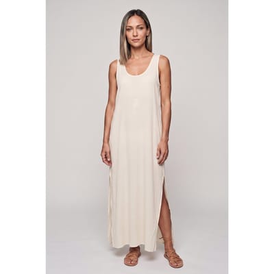 ARKET Zelia Crinkled Ecovero Dress White Größe: M | Maxikleider Outlet | Damen | Weiß