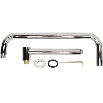 Douchekopverlengstuk met Flens S-vormige Douchearm Wandmontage Draaibaar Roestvrij Staal Douche Plating