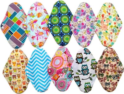 10x Herbruikbare Stoffen Maandverband (14 Inch) - Nacht & Postpartum Absorptie