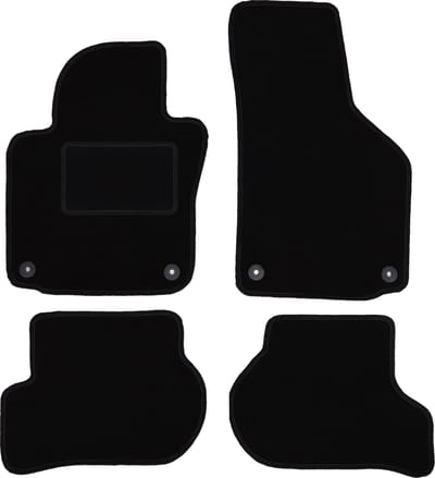 Zwarte veloursmatten voor: Volkswagen Golf VI hatchback, variant, stationwagen (2009-2013)