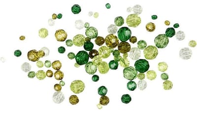 CC Plastic Facet Kralenmix 4-12 mm Groene Harmonie 170 stuks