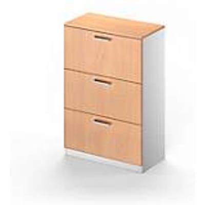 Schäfer Shop Genius archiefkast TETRIS SOLID, 3 laden, 3 OH B 800 x H 1170 mm, beuken decor/blank aluminium