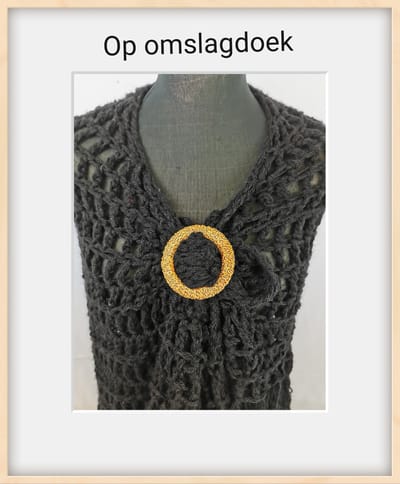 Sjaal ring - bamboe look - rond - handige ring voor - Sjaal - Sarong - omslagdoek - vast te zetten zonder gaatjes maken.