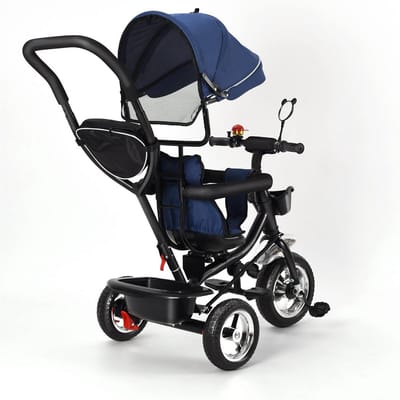 Kinder driewieler - Uitbreidbare fiets - Buiten spelen - 5-in-1 ontwerp - 46 x 75 x 106 cm - Blauw
