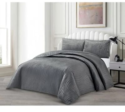 Lavella Iris Bedsprei Set 240x250 cm Donkergrijs 3-delig