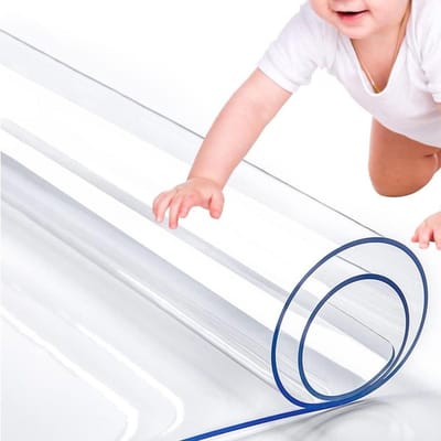 Bureauonderlegger Transparant - Tafelbeschermer Mat - Bureau Beschermen - Zwaar Belastbaar PVC - 305 x 61 cm - Clear