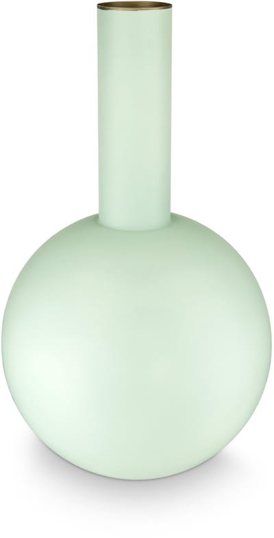 Pip Studio - Bloemenvaas - Woonaccessoires - Blauwe vaas - Metaal - 24.5x42cm