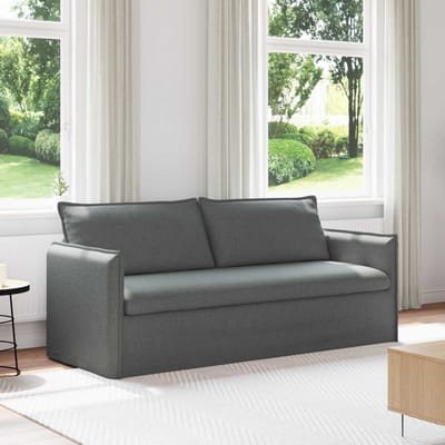 vidaXL - Bank - Donkergrijs - 196 - x - 82 - x - 85 - cm - Stof