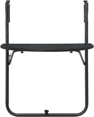 Balkontafel - Bijzettafel - Dranken en planten - Inklapbaar en verstelbaar - 60 x 64 cm - Zwart