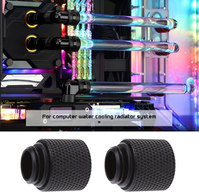 Dailygoods - 4 Stuks G1/4 Adapter voor Waterkoeling in Zwart