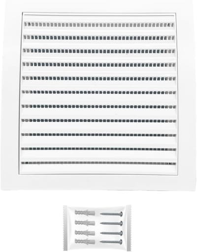 Vierkant Ventilatie Rooster 150x150 mm voor Badkamer en Keuken - Inbouw Afvoerventilator met Muggennet